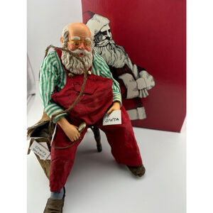 Santa Claus Figurine Christmas Decoration Red Green